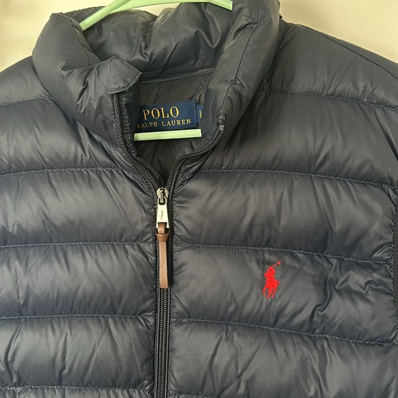 Polo Ralph Lauren Mens Packable Water-Repellent Down Vest Aviator Navy Large - Picture 4 of 5